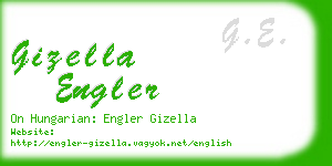 gizella engler business card